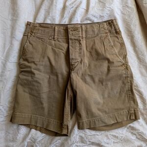 brown khaki American eagle 28 in 7 in inseam shorts